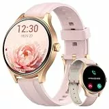 Fitpolo Smartwatch Damen mit Telefonfunktion, 1,57' AMOLED Touch-Screen Smart Watch, 110+ Sportmodi Fitnessuhr mit Herzfrequenz/ SpO2/ Schlaf Monitor Schrittzähler, IP68 Wasserdicht Sportuhr Rosa