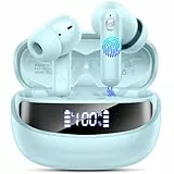 Nerunsa Bluetooth 5.4 HiFi Stereo In Ear Kopfhörer mit 4 ENC Noise Cancelling Mic, Kabellose Kopfhörer 50 Std Spielzeit, IP7 Wasserdicht Ohrhörer mit LED-Anzeige