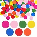 STOBOK 100 stücke Holz Zählen Stück Bunte Kreise Chips Bingo Chips Lernen Lehre Spielzeug für Schüler (mischfarbe)