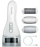 PRITECH Elektrischer Hornhautentferner Fußpflege Hornhaut Entfernen wiederaufladbar Pediküre Hornhautfeile Callus Remover (1138T-Weiß)