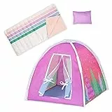 Glitter Girls GG57203Z Puppenzubehör – Puppenhaus Zubehör Set mit Zelt, Schlafsack, Kissen – Accessoires für 36 cm Puppen, Puppenmöbel Spielzeug für Kinder ab 3 Jahre (16 Teile), Pink