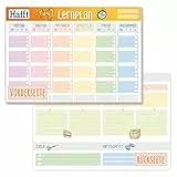 Häfft® A5 Lernplaner Block mit 50 Blättern - Wochenplaner mit To-Do-Liste, Wiedervorlage, Lernpaketen, Zielen u.v.m. - nachhaltig und klimafreundlich