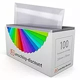 umschlag-discount – transparente Briefumschläge aus Pergamin-Papier für Infoschreiben, Gutscheine, Einladungen & Co – 100 Stück selbstklebende Briefkuverts mit den Maßen 220 x 110 mm (DIN lang)