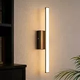 Laittiin Wandlampe LED Wandleuchte innen - 6W Wandbeleuchtung Schwarz Küchenlampe 34CM Warmweiß 3000K Flurlampe Wand Modern Design Schlafzimmerlampe für Schlafzimmer Flur Hauswand Treppenhaus