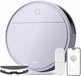 OKP K5Pro Staubsaugerroboter, 5000 Pa, Autonomie 180 Minuten, ultradünn, 7,7 cm, Vermeidung von Hindernissen PSD, leise, geeignet für Hartböden und Tierhaare, WiFi/Alexa/App/Fernbedienung, Violett