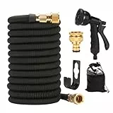 Gobesty Flexibler Gartenschlauch, 30M Flexischlauch, Dehnbarer Wasserschlauch mit 8-Funktionsdüse, Ausziehbare Garten Schlauch, Erweiterbarer Wasserschlauch, Knickfrei Flexischlauch, inkl. Zubehör