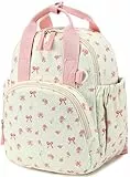 LEDAOU Kinderrucksack, Wasserdicht, für Kinder 2-4 Jahre, Kita und Schule, Jungen und Mädchen (Kleine Blumen Beige)