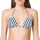 Skiny Damen Triangel gepaddet Surf Girl Bikini, Midnight Stripes, 38