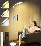 AearKing Tageslichtlampe Stehlampe,10000 Lux UV-freie Lichttherapielampe,tageslichtlampe Lichttherapie mit 10 Farben, 6 Helligkeitsstufen & Timer,Tageslichtlampe Sonnenlicht Lampe mit Fernbedienung