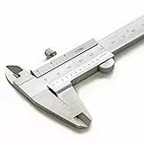 AlphaRox - analoger Messschieber mit Nonius 150 mm aus rostfreiem Edelstahl - hohe Messgenauigkeit (DIN862) - 0,05 mm Ablesung mit Tiefenmessung, Innenmessung, Außenmessung