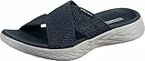 Skechers Damen On-the-go 600 Glistening Sandale, Navy Textile, 40 EU