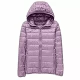 Generisch Winter Coat Women, Kapuzenpullover Damen, Steppjacke Leicht Übergangsjacke Packbare Winter Jacke Warm Winterjacke Mit Kapuze Puffer Daunenjacke Outdoor Kapuzenjacke Herbstjacke