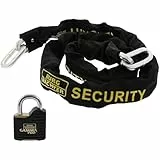 BURG-WÄCHTER Kettenschloss, Gliederkette mit Vorhängeschloss für Fahrrad, Motorrad, E-Scooter, Gartenmöbel, Vierkantkette, GKM 10/150/700