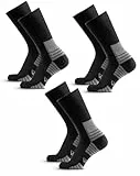 WEIERYA Skisocken, Merinowolle, Skisocken für Skifahren, Snowboarden, Outdoor-Sport, Performance, Thermosocken, 3 Stück, Schwarz , 6-8