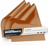 Linda's Essentials Dauerbackfolie für Backofen und Grill, Backpapier wiederverwendbar geeignet für Elektro- und Gasbackofen, antihaftbeschichtet, für den Backofenboden, BPA- und PFOA-frei (3er Pack)