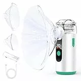 HITHINKMED Inhalationsgerät, Wiederaufladbar Portatile Vernebler Inhaliergerät für Erwachsene Kinder, Elektrische Inhalatoren Mit digitaler Anzeige, Automatischer Rückstandsreinigung - Grün