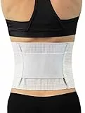 Hydas Rückenstützbandage Stark Gürtel für einen gesunden Rücken und korrekte Haltung Bandage bei Rückenschmerzen und Muskelschwäche (Starke Stützkraft) Weiß Einheitsgröße