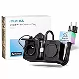 Meross Matter WLAN Steckdose Outdoor mit Strommessung, Smart Steckdose Stromzähler für Balkonkraftwerk Außensteckdose Wasserdicht IP44, funktioniert mit HomeKit, Alexa und Google, 16A 1,5m
