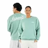 SMILODOX Sweatshirt Unisex Feyd Oversize Fit Rundhals Pullover mit Rückenprint & Brustlogo, lockerer Streetwear Sweater aus Baumwolle, Oversized Pullover für Herren und Damen