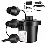 vvhippo Elektrische Luftpumpe, Luftpumpe für luftmatratze, 2 in 1 Inflate und Deflate Elektrische Pump mit 3 Luftdüse für aufblasbare Matratze,Luftmatratze Pool,Schwimmring für Haus und Auto