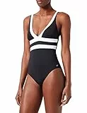 HAUTE PRESSION Damen R1011 Badeanzug, Noir/Blanc, 44