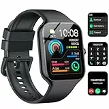 Jugeman Smartwatch Herren mit Telefonfunktion,1.96' Fitnessuhr mit Herzfrequenz Schlafmonitor Schrittzähler, Fitness-Tracker IP68 Wasserdicht Smart Watch mit 113+Sportmodi, Sportuhr für Android iOS