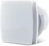 Glovios Badlüfter 100mm mit Rückstauklappe Leise Abluftventilator 12W Badezimmer Lüfter Weiß Wandventilator Lüfter Für Küche Bad WC Gewächshaus Garage, IPX4