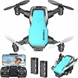 SIMREX X300C Drohne mit Kamera 720P HD, RC Quadcopter Faltbare Drohne, Mini Drone mit Höhe halten, 3D Flip, Headless Modus, Schwerkraft Control und 2 Batterien, Geschenke für Kinder, Erwachsene, Blau