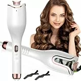 Lockenstab Automatisch, Lockenstab Große Locken Durchmesser 26mm Automatischer Lockenstab mit 4 Temperatur Negativ-Ionen haarlocken gerät Langanhaltende Frisur für lange und kurze Haare Weiß