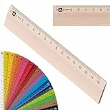 Metrie™ Lineal 15 cm – Holzlineal | Klein & Handlich | Für Grundschule, Schule & Büro, Zeichnen, Handwerker, DIY | Hergestellt In Der EU | 1 Stück | SCHOLAR
