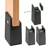 idudu 4 Stück Möbelerhöhung 10 cm, Verstellbare Tischerhöhung mit Schraubklemme Stuhlerhöhung Bett Erhöhung Möbelerhöher Sofaerhöher Betterhöhung für 10-37 mm Breite Quadrat Möbelerhöhungen