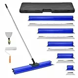 Flächenspachtel, Tapetenentferner, Spachtel Set, Edelstahl Spatel Werkzeug, 0,35 mm & 0,5 mm Dick, 100cm/ 80 cm / 60 cm / 40 cm / 20 cm, für Große Arbeitsbereiche, Wanddekoration und Bau