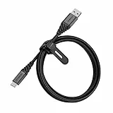 OtterBox verstärktes, umflochtendes Premium USB-A auf USB-C Kabel, Ladekabel für Smartphone und Tablet, Ultra-Robust und getestet auf Biegsamkeit und Flexibilität, 1M, Schwarz