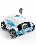 WYBOT Osprey 300II Poolroboter Akku Kabellos Poolsauger Roboter,Automatisch Parken,Poolreiniger Für Aufstellpools Bis 100 m²,Große Bürste & Saugöffnungen,Verstellbare Düse,120 Min (Weiß-Blau)