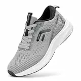 FitVille Laufschuhe Herren Extra Weite Sportschuhe Atmungsaktiv Turnschuhe Outdoor Joggingschuhe Freizeit Straßenlaufschuhe rutschfest Turnschuhe,Grau,40 EU,Weit