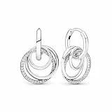 PANDORA Familie Familie Für Immer Verschlungene Creolen aus Sterling-Silber, Kompatibel mit PANDORA Moments Armbänder