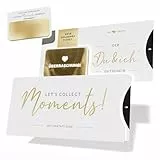 Creatastic - Du und ich Gutschein zum selber ausfüllen, Hülle, Karte, goldenes Ticket und Rubbelaufkleber Set, Reisegutschein, Wellness Gutschein, ideal als Geburtstagskarte und Geschenkgutschein