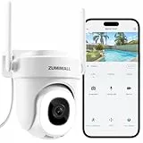 ZUMIMALL Überwachungskamera Aussen WLAN 2K, 5G Kamera überwachung aussen 3MP, WLAN Kamera Outdoor 2,4GHz/5GHz Dualband, Farbnachtsicht, KI-Erkennung, PIR Bewegungsmelder, Personen/Autoerkennung