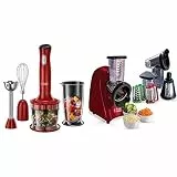 Russell Hobbs Schnitzelwerk Desire (3 Reibeeinsätze: Grob & Fein, Scheiben), 200W & Stabmixer 3-in-1 Desire (Zerkleinerer, Mixer- & Schneebesenaufsatz), BPA-freies & spülmaschinenfestes Zubehör