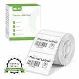 NELKO PM220 Etikettenhersteller-Band, angepasstes Etikettendruckpapier, 40x30 mm, Standard-laminiertes Büro-Etikettierband-Ersatz, Thermo-Etikettenband für Zuhause, Büro, 230 Etiketten/Rolle（weiß）