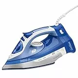 Bomann DB 6006 CB schnurloses Dampfbügeleisen, Kratzfeste Keramiksohle, 7 Funktionen, stufenlose Temperaturregelung, weiß-blau