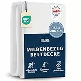 Dreamzie - Milbenbezug Bettdecke 135x200 cm - Allergiker Bettwäsche Encasing - Hausstaubmilben Schutz - Anti Milben Bettbezug mit Reißverschluss