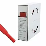 Offgridtec 5m Schrumpfschlauch mit Kleber 19,1mm  9,5mm Schrumpfrate, Dual-Wand, Halogenfrei, Flammhemmend, Wasserdichte Kabelisolierung, Leicht zu Schneiden, Inklusive Spenderbox, rot