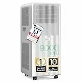 KresicoKlima Mobile Klimaanlage 9000 BTU, Klimaanlage mobil mit Abluftschlauch, Mobiles Klimagerät mit Abluftschlauch für Räume bis zu 33m²/90m³, Klimagerät mit Timer, R290, weiß