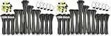 1200 Stück Kabelbinder Schwarz Set 100/150/200/250mm UV Beständig Selbsthemmend für Garten Werkstatt Kabelmanagement Mit 50 Selbstklebende Basishalter (Packung mit 2)
