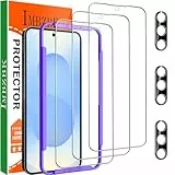 IMBZBK für Samsung Galaxy S25 für Panzerglas, mit Kameraschutz, 9H+ Härte Schutzfolie, Militärstandard Schutz, Fingerabdrucksensor Kompatibel, Anti-Kratzer, mit Installationshilfe, 3+3 Stück