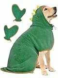 Bibykivn Bademantel für Hunde, Hundebademantel Aus Mikrofaser, Verstellbares Halsband Mit Klettverschluss Schnell Trocknend Badetuch für Große Mittelgroße Kleine Hunde/Katze (Grün, L)