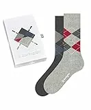 Burlington Herren Socken Basic Gift Box M So Baumwolle gemustert 2 Paar, Grau Grey Mix 0070, 40-46