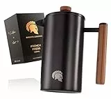 Barista Legends® French Press Edelstahl Thermo Kaffeepresse (600ml) - Kaffeebereiter Doppelwandig für länger frischen Filterkaffee - Auch als Kaffeezubereiter beim Camping geeignet!