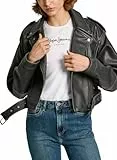 Pepe Jeans Damen Amalia Biker-Jacke, Black (Black), XL